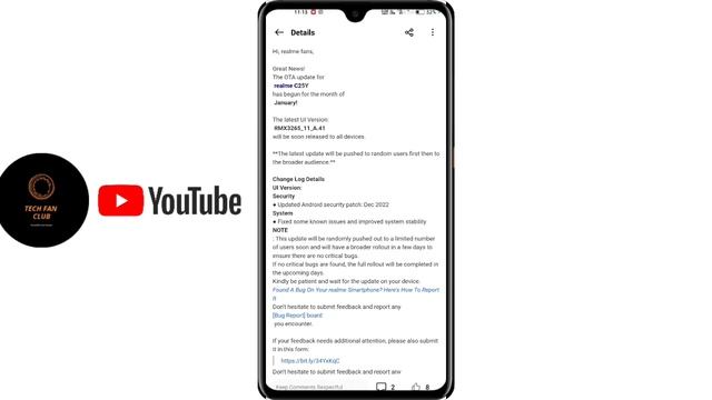 Realme C25Y New Software Update A.41 January 2023/Realme C25Y UI 3.0 Android 12 Update?/New Feature смотреть онлайн