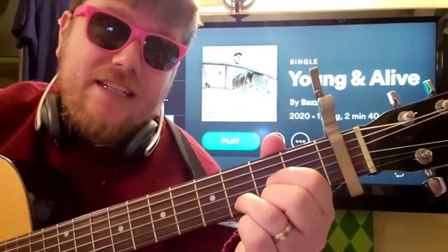 How To Play Young & Alive Bazzi // guitar tutorial beginner lesson easy chords смотреть онлайн