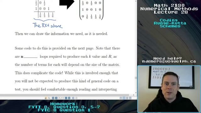 Lecture 28 - Coding Runge Kutta Schemes смотреть онлайн