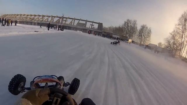 Картинг Зима 2014 \ Онбоард Бровкин Кирилл\ Ковров 19.01.14 3 заезд смотреть онлайн