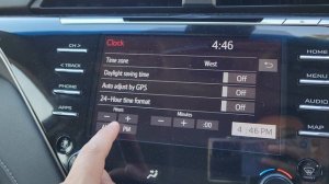 Toyota Camry 2020: How to Change the Clock Time