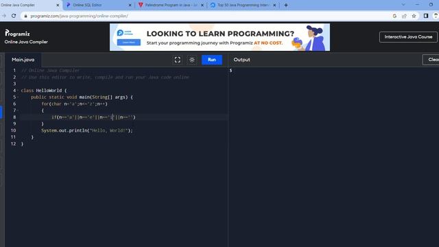 Java program to check character is vowel or consonant learn coding soon with me java interview topi смотреть онлайн