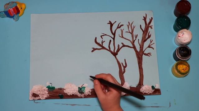 Рисунок для детей, рисунок весна, рисование, рисуем поэтапно, детский, лёгкий рисунок, в сад,в школ смотреть онлайн