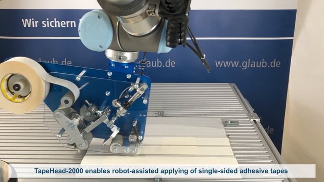 Applying with COBOT - TapeHead-2000 | GLAUB Automation смотреть онлайн