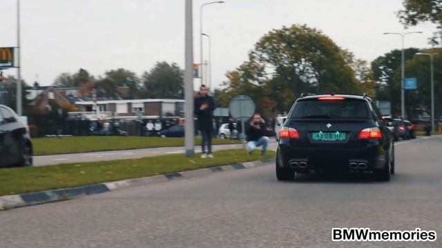Две BMW M5 E60 V10 на выхлопе - Безумный Бёрнаут!!