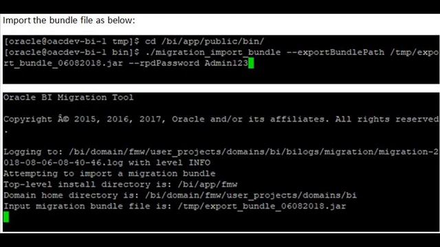 Steps for migration obiee 11117 to Oracle Analytics cloud (bundle migration) смотреть онлайн