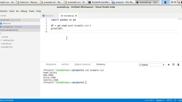 Python Read CSV file (Excel) смотреть онлайн