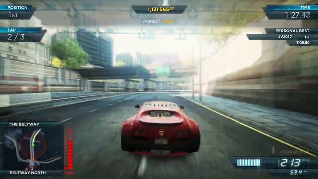 NFS: Most Wanted - Bugatti Veyron Super Sport Stopping Power Circuit Race [NFS01] смотреть онлайн