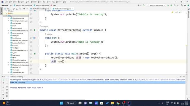 Java Tutorial For Beginners - Method Overriding in Java смотреть онлайн