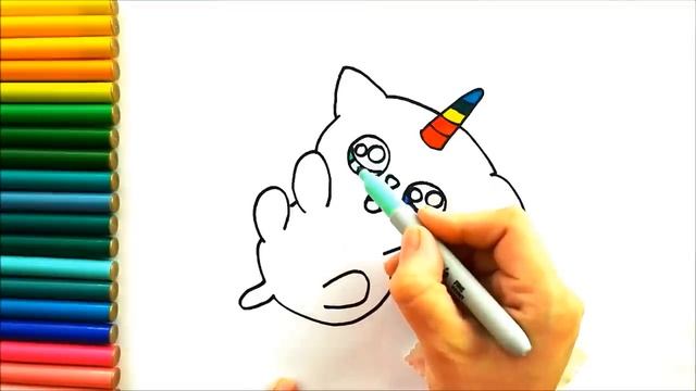 Как нарисовать милого кота. смотреть онлайн