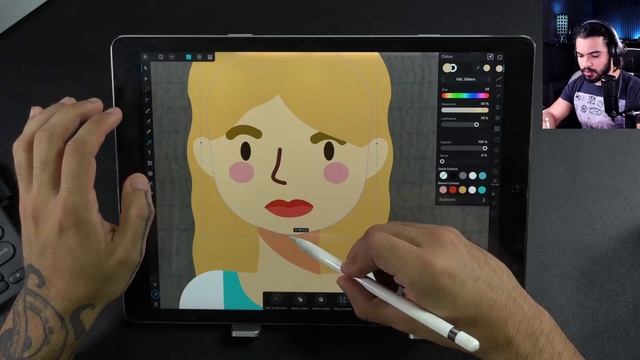 How to Make Character Avatar from PHOTO! using Affinity Designer IPAD смотреть онлайн