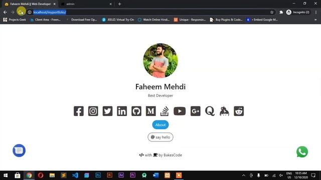 Personal Developer Portfolio in PHP & MySql with (Source Code) смотреть онлайн