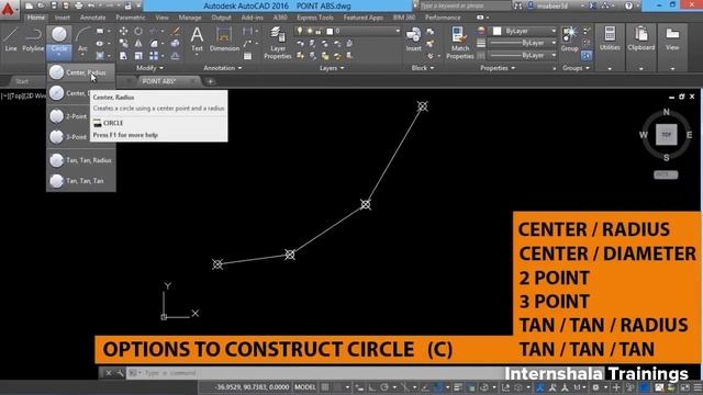 M1-L4 | Points, Circle and Arcs | AutoCad | Internshala смотреть онлайн