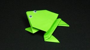 Как сделать Прыгающую Лягушку из бумаги своими руками без клея | Оригами Лягушка, которая прыгает