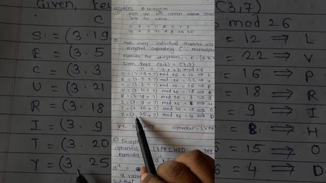 Affine Cipher Encryption Technique with Example смотреть онлайн