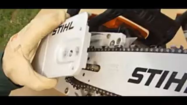 Правильный монтаж пильной цепи и шины (Боковое натяжение цепи бензопилы) смотреть онлайн