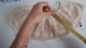 Ажурная кофточка на круглой кокетке крючком./МК.