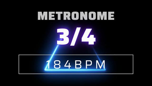 3/4 METRONOME 184 BPM △ смотреть онлайн