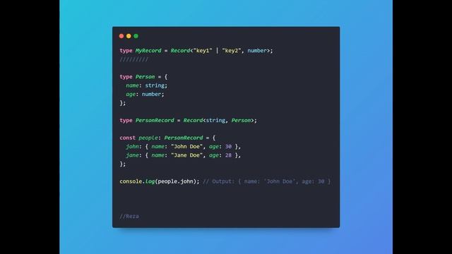 22 Record Type in TypeScript смотреть онлайн