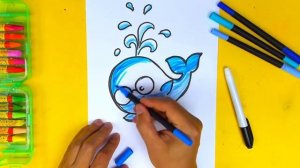 Большой КИТ ?  РыбаКит папа рисует