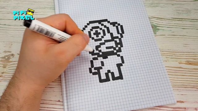 МИНИ ЛЕОН из БРАВЛ СТАРС- РИСУНКИ ПО КЛЕТОЧКАМ - BRAWL STARS -PIXEL ART смотреть онлайн