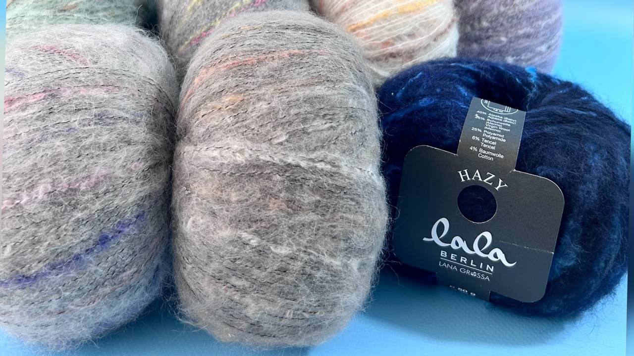 Lala Berlin Hazy Lana Grossa. Обзор пряжи от магазина Knitted-story-shop.ru смотреть онлайн