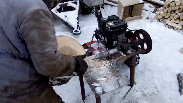 Мотоблок Каскад колет дрова 2. смотреть онлайн