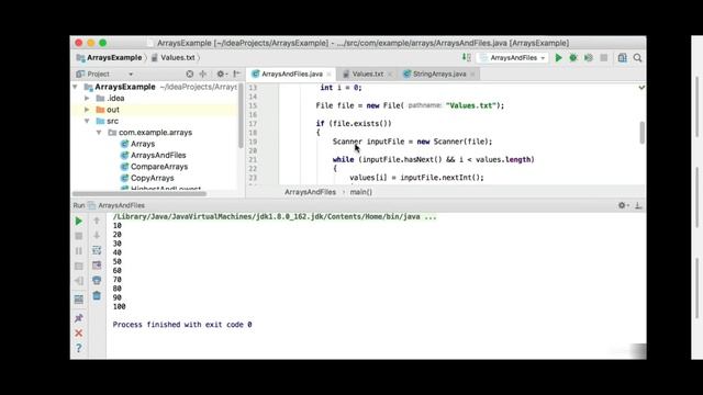 Arrays with files and strings array in java смотреть онлайн