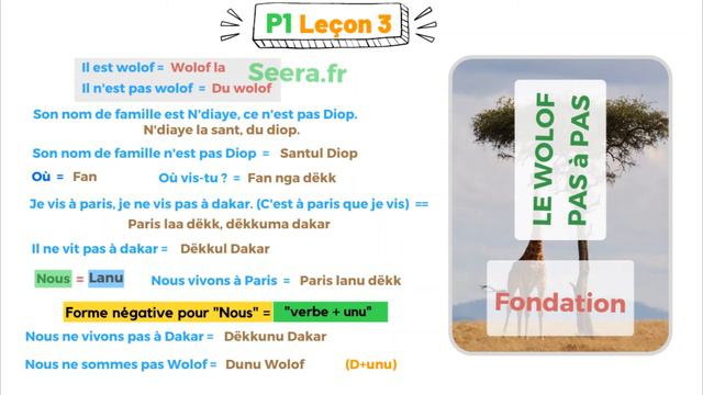Apprendre le wolof / Leçon 3: Nous & vous смотреть онлайн