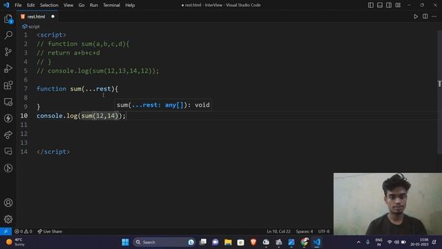 REST PARAMETER IN JAVASCRIPT FOR INTERVIEW PREPARATION смотреть онлайн