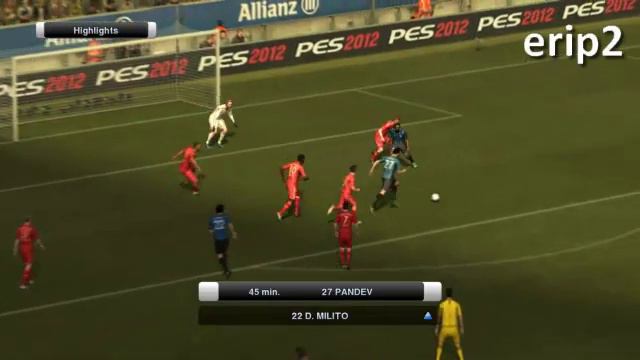 PES 2012 Demo2 Pandev goal and download link смотреть онлайн