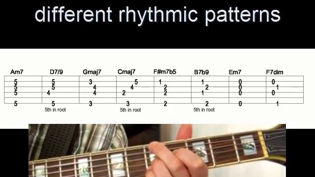 Autumn Leaves Basic Chords TAB + visualisation easy смотреть онлайн