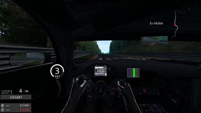 Nordschleife Tourist 6:14.942 lap Mercedes-Benz AMG GT3 default setup смотреть онлайн