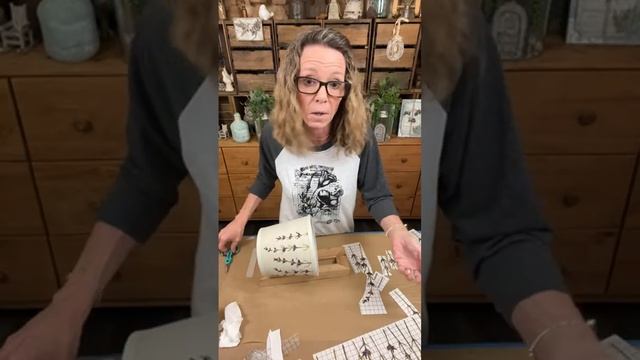 How To Transform A Plain Lamp Shade Into A Showstopper Using | IOD Transfers DIY