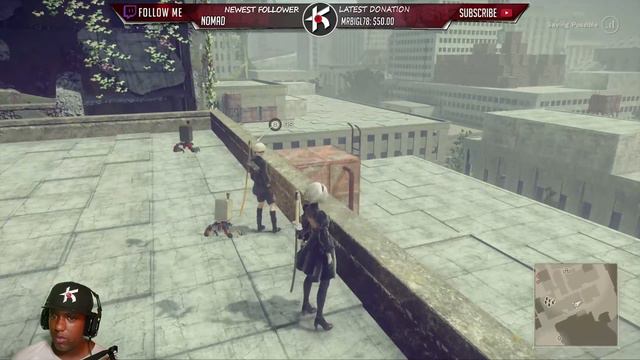 NieR: Automata - Let's Play Part 3 [The Extra CHEEKY Ladder!] 1440p 60 Fps
