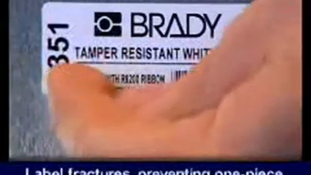 Brady B351 Tamper Evident Vinyl смотреть онлайн