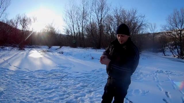 Рыбалка с женой на горной речке