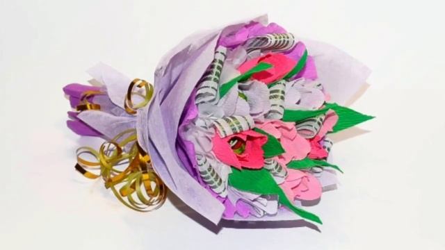 Букеты из конфет. Подарок своими руками. Мои работы смотреть онлайн