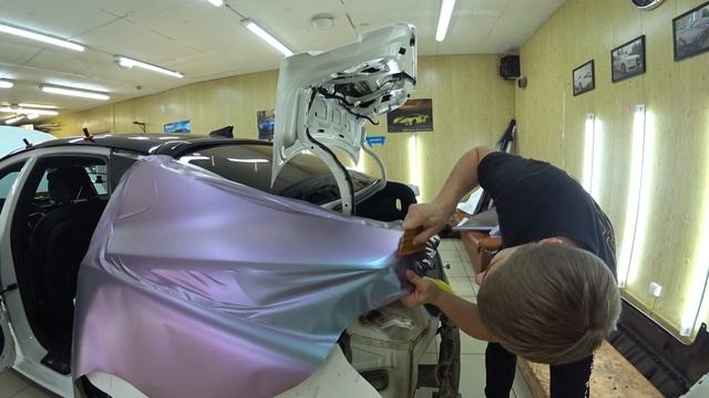 Оклейка пленкой кузова и деталей салона Kia Optima GT! смотреть онлайн