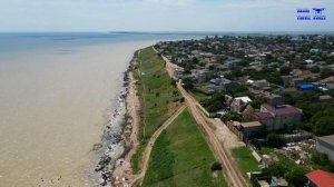 Геническ. Городской пляж в июле 2023 года.