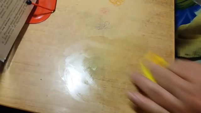 удаление зеленки и надписей на столе