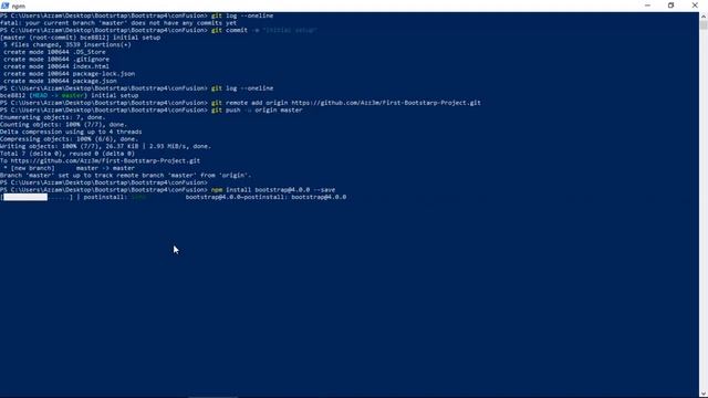 Using NPM , Bootstrap4 and Git to (Build and Sync) Website смотреть онлайн