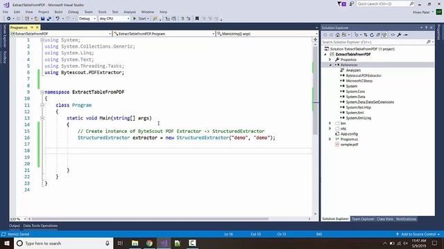 Extract Structured Table from PDF with ByteScout смотреть онлайн