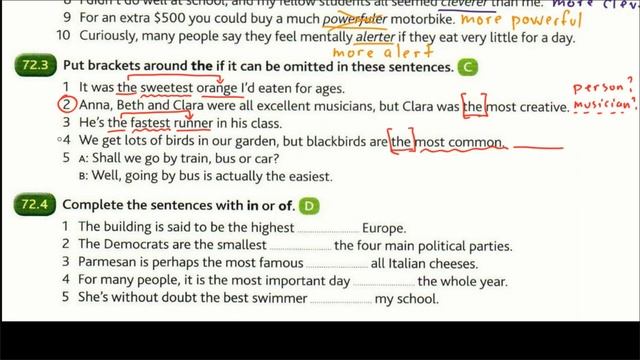 Advanced Grammar in Use | Unit 72-3,4 | THE + Superlative - сравнение прилагательных смотреть онлайн