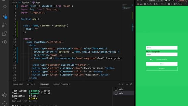 ReactJs - Validaçao do formulário de login - #03 смотреть онлайн