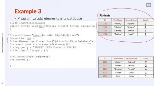 Object Oriented Programming (JAVA) | C4-L3 | Example to delete from tables