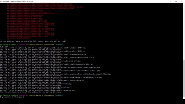 Executando o comando git add e git commit em uma branch смотреть онлайн