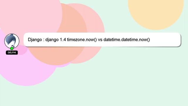 Django : django 1.4 timezone.now() vs datetime.datetime.now() смотреть онлайн