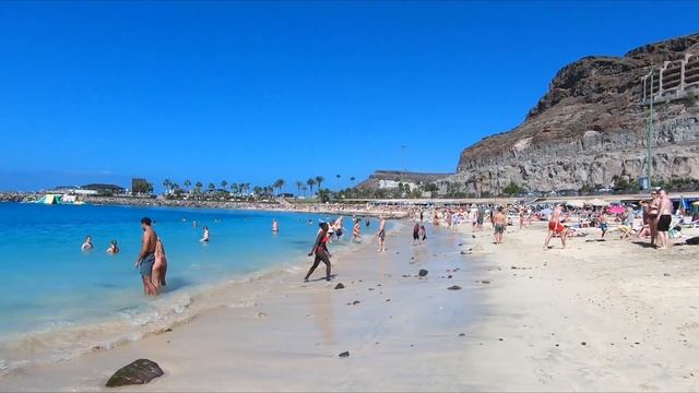 Gran Canaria Amadores Beach Walk Spain 4K Canary Islands