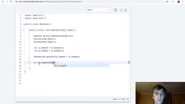 HackerRank Java - Java Strings Introduction Solution Explained смотреть онлайн